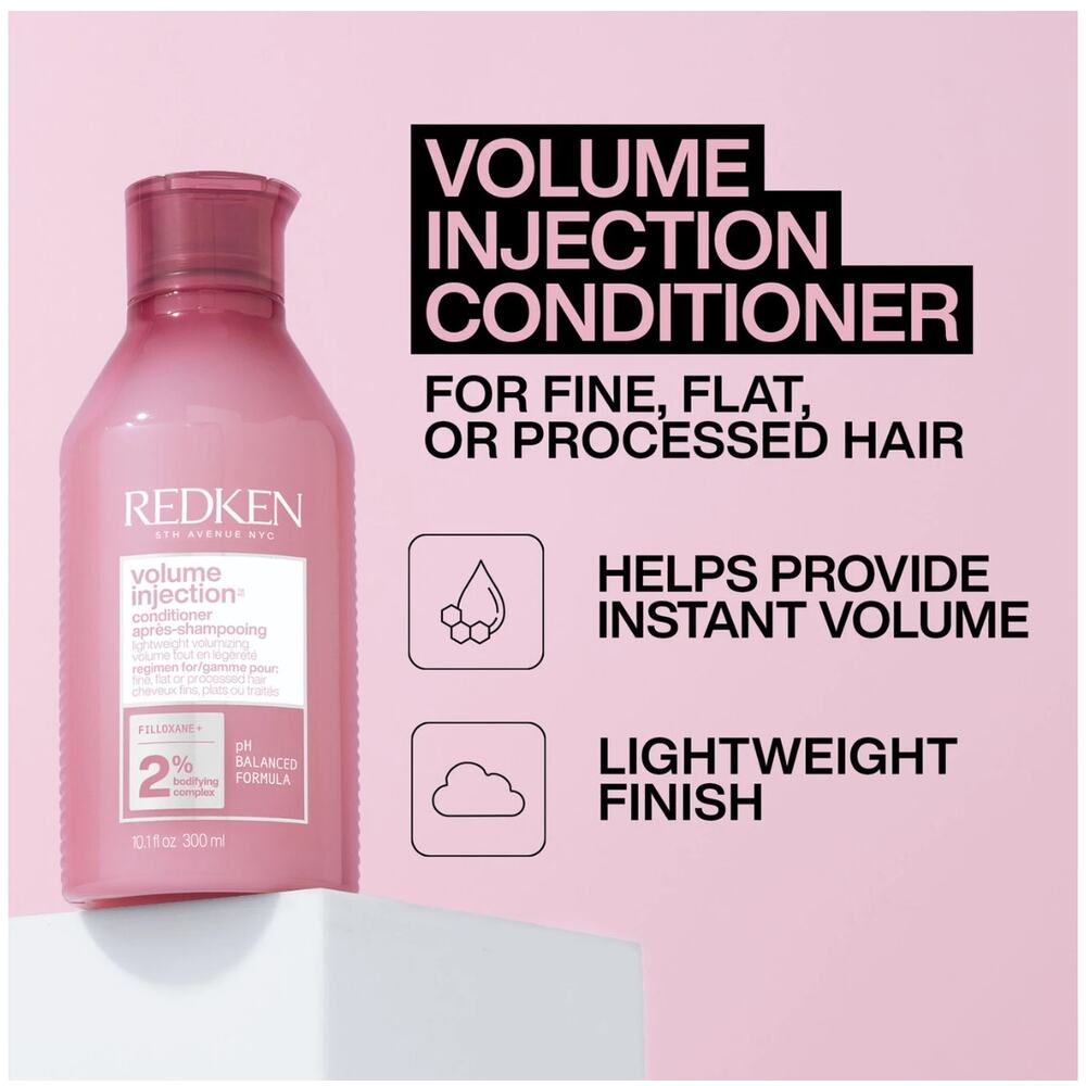 Redken Volume Injection Shampoo Conditioner Duo 10.1oz Fine Hair NEW - Picture 3 of 6